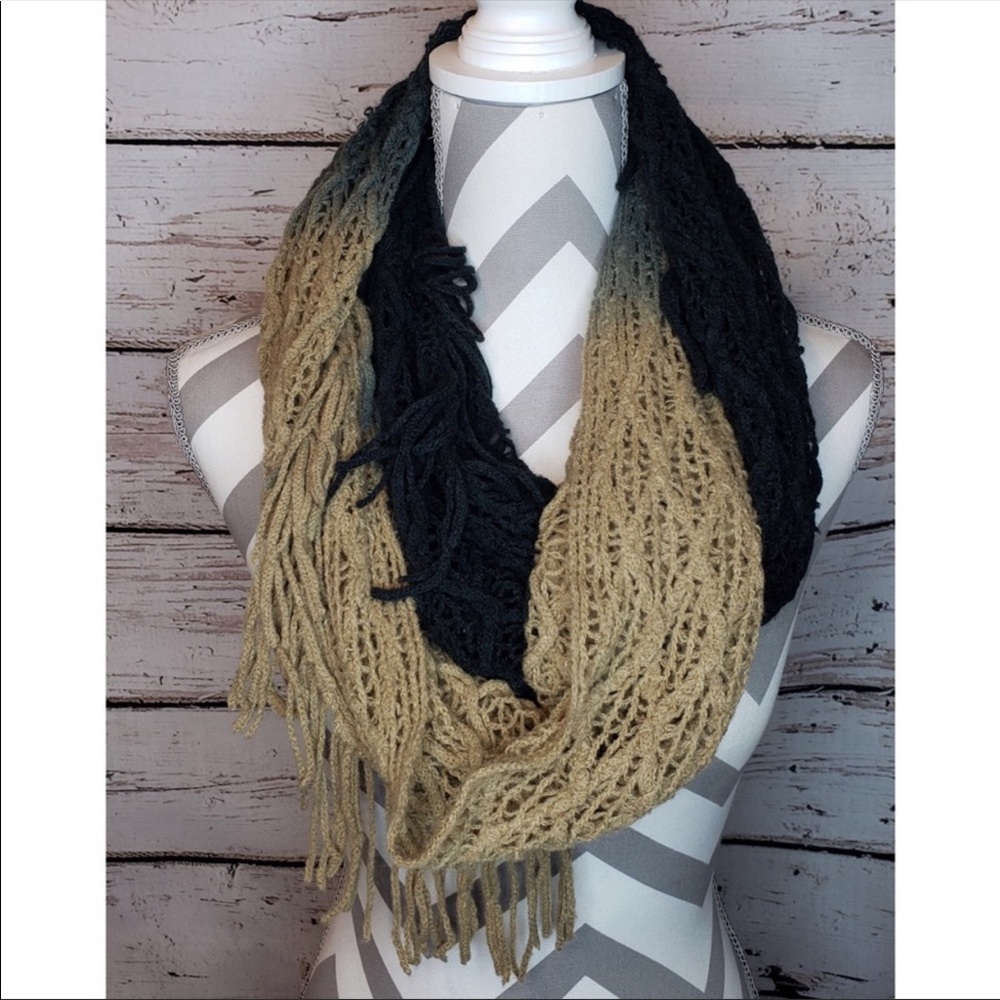 Urban Outfitters Staring At Stars Ombré Fringe Infinity Scarf
